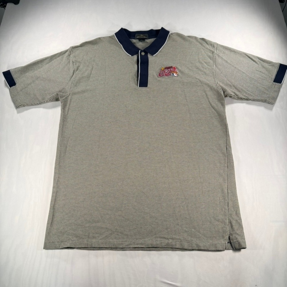 Antigua Polo Shirt Mens XL Gray Blue 2000 Atlanta All-Star Game MLB Cotton